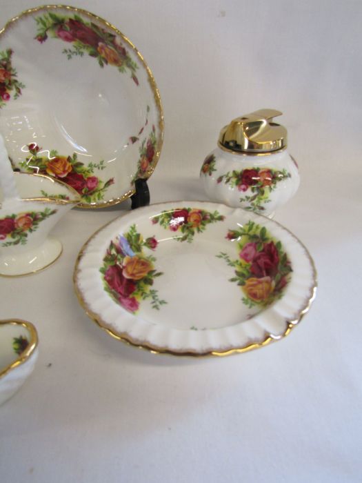 Royal Albert 'Old Country Roses' collectables to include, lighter and ashtray, also a couple of ' - Image 4 of 4