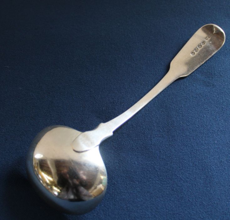 William IV silver sauce ladle with initial H inscribed on handle, London 1832 maker William - Image 2 of 2