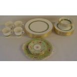 8 Royal Doulton Rondelay pattern dinner plates & side plates, 5 matching bowls with 4 teacups,