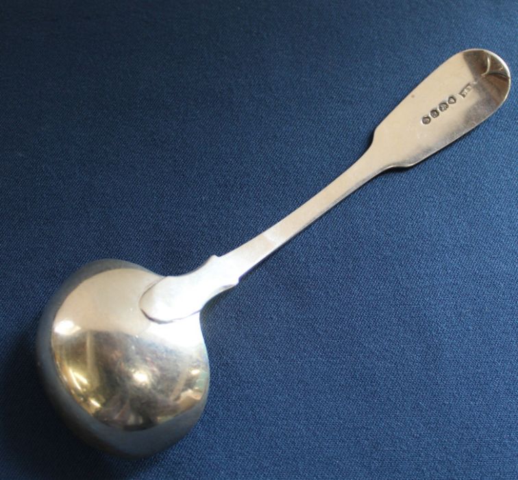 William IV silver sauce ladle with initial G inscribed on handle, London 1836 maker William Bateman, - Image 2 of 2