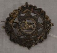 Silver Lincolnshire Regiment 1893 regimental brooch with catalogue entry when purchased at auction