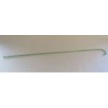 Twisted green glass walking cane