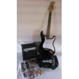 Rock Jam childs electric guitar with GA-20W amp also includes accessories and carry bag