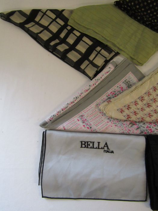 A collection of ladies long scarves to include mourning - Image 2 of 4