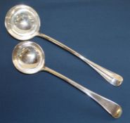 Large Victorian silver rat tail ladle, George Maudsley Jackson, London 1895 9.76 ozt & Walker & Hall