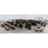 Collection of Hornby Dublo, Tri-ang and possibly others 00 gauge trains, trailers and accessories to