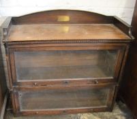 Sectional 1920's bookcase The Lebus Bookcase with presentation plaque to Mr Farralley by Colne