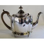 George III silver teapot & matching stand Peter & Anne Bateman London 1798 weight approximately 14.