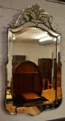 Large Venetian wall mirror Ht 105cm W 57cm