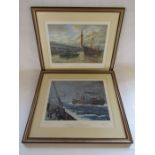 2 Limited Edition Grimsby Fishing prints - 'Sou'wester Weather' signed Adrian Thompson 241/500
