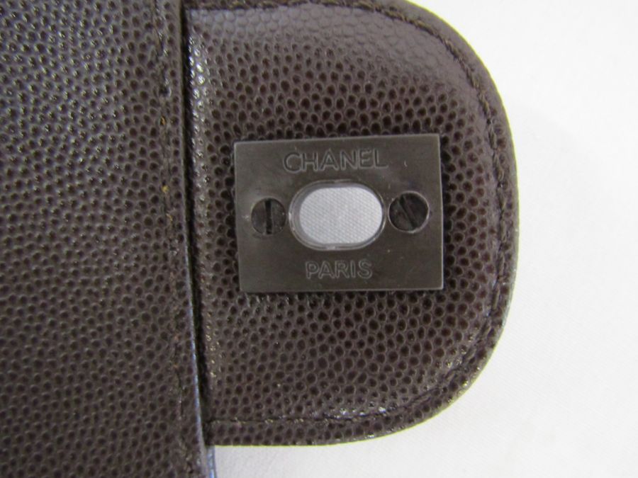 Chanel handbag 1997/99 - brown - Made in France - quilting stitched - matching code and certificate, - Image 6 of 8