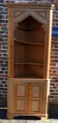 Pine corner cupboard Ht 220cm L 83cm