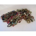A large collection of costume jewellery - all necklaces and bangles
