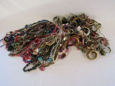 A large collection of costume jewellery - all necklaces and bangles