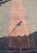 Persian style runner rug L 442cm W 88cm