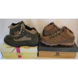 2 pairs of new unused walking boots, Salomon & Hoggs of Fife size 12 & 12.5