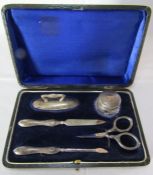 Boxed Boots 1912 silver manicure set