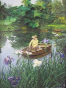 Elaine Broadley 'Quiet Reflection' oil painting approx. 30cm x 37.5cm (includes frame)
