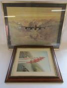 2 Coulson prints, Red arrows and Outbound Lancaster crossing the East coast (by Gerald Coulson)