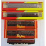 Hornby 00 gauge coaches -  R4352 Brake 2nd class coach, R.475 brake 3rd coach, R.474 composite coach