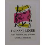 Fernand Leger (1881-1955) lithographic print 'Exposition retrospective 1905-1946 - Musee National