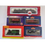 Dapol 00 gauge LMS 635 train, Hornby 7 train and Bachmanns and Dapol carriages