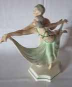 Art Deco Sitzendorf porcelain dancers - slight damage to finger tips