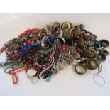 A large collection of costume jewellery - all necklaces and bangles