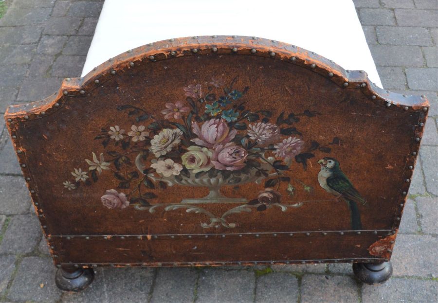 Painted leather day bed