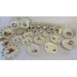 Collection of nursery china including Wedgwood Peter Rabbit ware, Crown Winsor breakfast set,