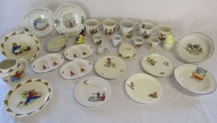 Collection of nursery china including Wedgwood Peter Rabbit ware, Crown Winsor breakfast set,