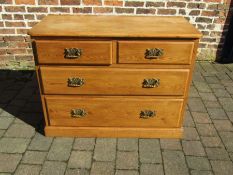 Victorian pine chest of drawers L108cm D 50cm Ht 81cm