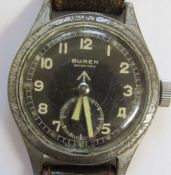 British Military issues WWII Buren Grand Prix wristwatch Dirty Dozen Swiss made watches commissioned
