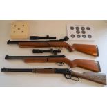 2 Sharp Innova pump action air rifles (one currently not firing), Daisy model 1894 BB Gun air rifle,