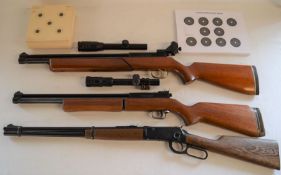 2 Sharp Innova pump action air rifles (one currently not firing), Daisy model 1894 BB Gun air rifle,