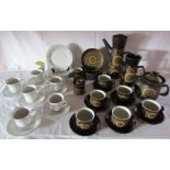 Denby Arabesque part coffee set with teapot, a part tea set Mandarin by Tienshan