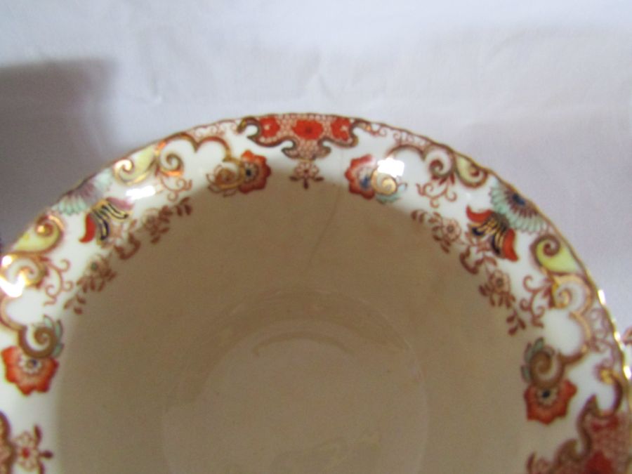Late Victorian patterned part tea service marked RS/SR and a porcelain dish with Chinese style - Image 4 of 7