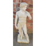 Composite garden statue of David ht 82cm