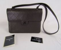 Chanel handbag 1997/99 - brown - Made in France - quilting stitched - matching code and certificate,