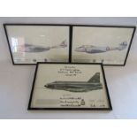 3 Aircraft prints - a limited edition 115/150 'End of an Era' with Andy Williams signature Lightning