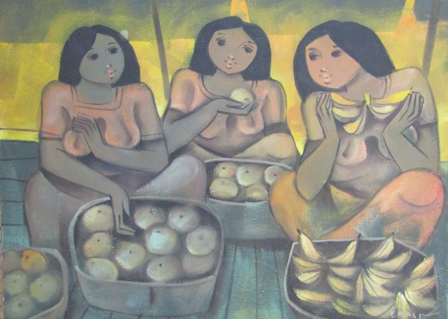 Collection of 7 mixed contemporary oils and prints and a wall art plaque - Image 3 of 8