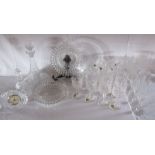 Collection of Glassware to include Cathedral Crystal, Bohemia Crystal and glasses, a decanter etc
