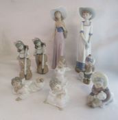Collection of Nao and Lladro figures to include angels and eskimos