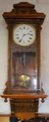 Vienna regulator clock with 8 day spring driven movement Ht 110cm W 39cm