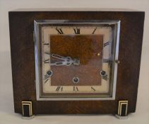 Perivale 'Guildhall' Art Deco mantel clock with Westminster chime L 26cm H 22cm