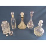 Collection of glass decanters