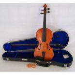 Cased skylark violin with resonans shoulder rest