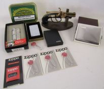 Collection of cigarette lighters to include Imco super 6700P, Zippo and a cigarette case