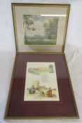 Watercolour of Lincoln cathedral from south park by J West, A.B.W.S. signed and dated 1925 on