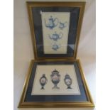 A pair of descriptive prints - Sevres and French tea service